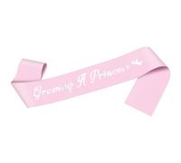 Baby Shower Decorations Sash New Mom Daddy Gifts Baby Shower Party Gender Reveals Party Gifts Pink Satin Sash with Silver Lettering Princess Theme Decoration Parties Favors Accessories