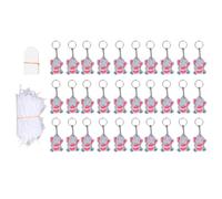 Baby Shower Elephant Keychain Set Adorable Gender Reveal Party Favors with Thank You Tags for Baby Showers and Christenings PVC Material 30 Packs