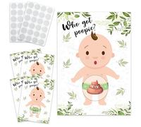 Baby Shower Games, 48 Pieces Scratch Off Game Prediction Cards Silly Activity for Ice Breakers Ideal Baby Shower Game Neutral/Unisex Poop Raffle Tickets for Boy Girl Birthday Party Supplies