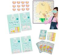 Baby Shower Games - 5 Game Bundle: Pin the Dummy, Bingo, My First Milestone, Who Knows Mummy Best, Prediction Cards - Fun Party Activities for Boys, Girls, Adults, Kids
