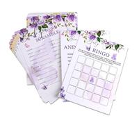 Baby Shower Games, Baby Shower Games Boy, 40Pcs Interactive Baby Shower Activity Set with Predictions, Guessing Challenges and Word Scramble Cards for Gender Reveal Parties and Guests Entertainment