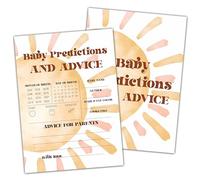 Baby Shower Games For Boy, Boho Sun Baby Predictions and Advice Baby Shower Game, Sunshine Here Comes The Son Gender Reveal Games, Set of 25 Cards(Bohosun005)