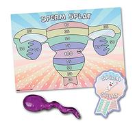 Baby Shower Games - SPERM SPLAT - Unlimited Players | Winner Prize | XL Poster | Sticky Splat included for fun boy, girl, neutral/unisex baby shower party | group baby shower game | Gender Reveal