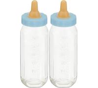 Baby Shower Gender Reveal Celebration party Supplies Kids party Favours Nursery Decor (Blue Baby Bottle 2 Pcs)