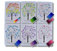 Baby Shower Gender Reveal Fingerprint Tree Guest Book Personalised Game Decoration Keepsake Nursery Print New Baby Boy Girl Neutral