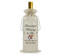 Baby Shower Gifts Mum To Be Gift Pregnancy Gift Wine Bags Congratulation New Mum Mummy to Be Present for First Time Mum Wine Bottle Bag Pregnancy Present for Mum Expecting Reusable Wine Bottle Covers