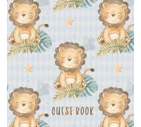 Baby Shower Guest Book: Safari Lion Original Watercolor Artwork | Unique Sign-in Keepsake Interior with Advice for Parents, Wishes for Baby's Future, and Gift Log