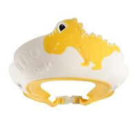 Baby Shower Hat, Baby Swimming Cap Cartoon Dinosaur Baby Shower Hat Ear Eyes Soft Comfortable Elastic for Toddler Bath (Yellow)