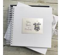 Baby Shower Memories- Silver Vest - Cards & Memories Book - by WHITE COTTON CARDS (SV10)