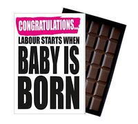 Baby Shower New Baby Gift Funny Present for New-born Baby Boy Girl Silly Birth Card Congratulations to New Mum Mother 100 Gram Oncocoa Boxed Greetings for Son or Daughter IYF149