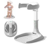 Baby Shower Stand, Adjustable Baby Shower Stand with Anti-Slip Base,Bath Shower Standing Support Baby Bath Stand,Portable Bath Helper Baby Bath Support for Infants (Gray)