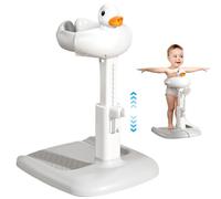 Baby Shower Stand Adjustable Height Baby Bath Support with Anti Slip Base & Duck Toy Hands Free for Mothers