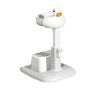 Baby Shower Stand, Adjustable Height Bath Support, 18.11x15.75x21.65-25.59inch, Anti-Slip Standing Frame, Stable and Foldable Design, Ideal for Boys, Girls Shower Time, White Color