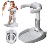 Baby Shower Stand with Anti-Slip Base & Anti-Pinch Silicone, Adjustable Foldable Baby Bath Support for Toddlers 6-36 Months, Portable Standing Helper with Shower Holder | Soporte para Bañera de Bebé