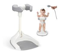 Baby Shower Standing Support, Toddler Bath Seat for Stand Up Showering with Non-Slip Stable Base, Adjustable Height, Smart Water Flow Hug Tower for 6-36 Months, Baby ShowerGift, Foldable & Portable