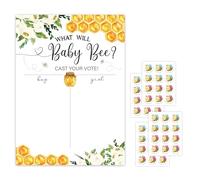 Baby Shower Surprise Gender Reveals Game Kit Poster Board with Stickers Boy or Girl Prediction Accessory