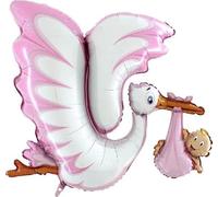 Baby Showers 53IN PINK STORK FOIL BALLOON