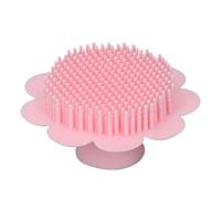 Baby Silicone Bath Brush Soft Gentle Exfoliator Massage Brush for Infants Toddlers Relieve Fatigue Improve Skin Texture Safe Sunflower Shape 4.1 Inches (Roseate)