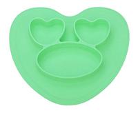 Baby Silicone Plate Baby Plate Sucker Baby Plate Separation Sucker Bowl Children's Meal Green