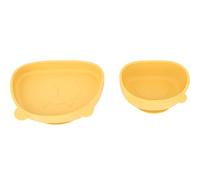 Baby Silicone Plates Fork Spoon 3 Pack Safe Complete Bowl Plate Infant Plates with Suction Cup for Home for Kids (Bowl Plate Silicone Fork Spoon)