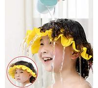 Baby Silicone Shampoo Shower Bathing Cap, Adjustable Shower Cap Kids, Infants Soft Protection Funny Safety Visor Cap for Toddler Children (Yellow)