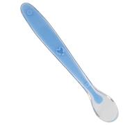 Baby Silicone Spoons, Premium Silicone Infant Training Spoons Moderate Soft Safe Harmless Nonslip Handle Design for Home(Love Blue)