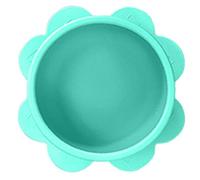 Baby Silicone Tableware Baby Plant Four-Leaf Clover Bowl Children Cartoon Two-Color Silicone Sucker Bowl Green