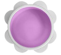 Baby Silicone Tableware Baby Plant Four-Leaf Clover Bowl Children Cartoon Two-Color Silicone Sucker Bowl Purple