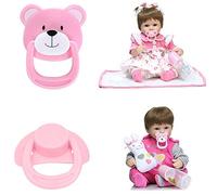 Baby Simulation Doll Toy 2PC Cute Fashion Nipple Educational Learning Pretend Play Infant Toddler Development (One Size)