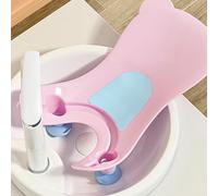 Baby Sink Bath, 52x30cm Portable Baby Wash Basin with Suction Cups, Buttock Support Washing Tool for Counter Bathtub Daily Use(Pink)