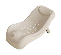 Baby Sink Bath, Adjustable Height Ergonomic Baby Bath Support with Temperature Reminder & Drainage Hole, Foldable Portable Infant Bathtub with Hook for Home Travel, Grey Sink Bather for