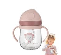 Baby Sippy Cup - Unique Portable Water Bottle with Handles | 250ML Anti Slip Drinking Bottle | Transition Toddler Cupp Weighted Straw Hold Handles for Littles Sippy Cup