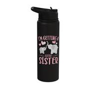 Baby Sister Reveal Im Getting A Little Sister Cute Elephant Stainless Steel Insulated Water Bottle