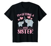 Baby Sister Reveal I'm Getting A Little Sister Cute Elephant T-Shirt