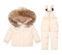 Baby Ski Suits Girls Boys Clothing Set Winter Children Two Piece Ski Suit + Ski Trousers Suit Windproof Warm Snowsuit Down Jacket Children's Ski Suit Outdoor for 1-6 Years