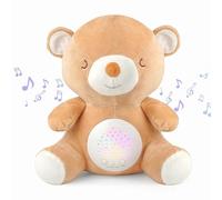 Baby Sleep Aid - Baby Essentials for Newborn with Sensory Lights, Adjustable Volume, Lightweight and Portable White Noise Machine Babies Newborn Essentials Teddy Bear