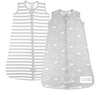 Baby Sleep Sack 1.0 TOG, Organic Cotton Baby Wearable Blanket with Two-Way Zipper, Swaddle Transition Baby Sleeping Bag, All-Season Sleep Sack for Newborn Infant Toddler Boy Girl, 2-Pack, 18-24 Month