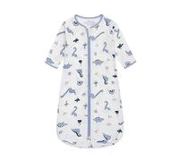 Baby Sleeping Bag 100% Cotton 0.5 TOG Long Sleeves Wearable Blanket Various Sizes Sleeping Sack for Newborn Boys Girls Infant Toddlers Baby 6-12 Months - Blue Dinosaur