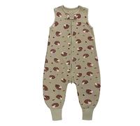 Baby Sleeping Bag with Legs 100% Cotton Wearable Blankets 0.5 TOG Sleeveless Baby Sleep Sack Toddler Infant Unisex Baby Sleeping Bag for Boys and Girls 12-24 Months (Green Hedgehog)