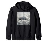 Baby Sleeping On Soft Art Zip Hoodie