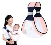 Baby Sling Baby Carrier Side Adjustable Shoulder Baby Carrier, Multifunctional Baby Carrier Strap, Babies from 0 to 36 Months, Toddlers up to 20 kg (Pink)