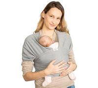 Baby Sling | Baby Wrap Carrier | Newborn to 35 lbs Infant with 3 Carrying Positions | 95% Cotton 5% Spandex - Dark Grey
