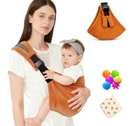 Baby Sling Carrier, Adjustable Baby Carrier, Adjustable Sling Easy Toddler Carrier Comfortable Baby Wrap Carrier Baby Carrier Wrap for Newborn Up to 3-36 Months (Orange)