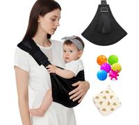 Baby Sling Carrier, Adjustable Baby Carrier, Adjustable Sling Easy Toddler Carrier Comfortable Baby Wrap Carrier Baby Carrier Wrap for Newborn Up to 3-36 Months (Black)