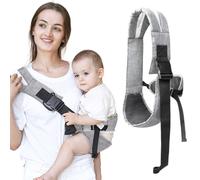 Baby Sling Soft Cozy Baby Carrier with Reflective Strip & Adjustable Padded Shoulder Strap Anti-Slip Toddler Carrier, Grey