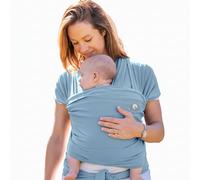 Baby Sling Wrap with Large Front Pocket - Naturally Soft Cotton Baby Sling Carrier from Birth - Newborn to Toddler Carrier - The Pocket Wrap™ by Trekki (Blue)
