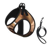 Baby Sloth Print Small Dog Harness with Leash Set, No Escape Easy Walk Puppy Harnesses for Training Walking
