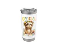 Baby Sloth with Flowers Keep Relax Outfit Lazy Sloths Stainless Steel Insulated Tumbler