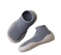 Baby Sneaker Baby Socks Shoes - Children's Floor Socks Spring Baby Home Floor Socks Soft Rubber Sole Baby Toddler Shoes Knitted First Walking Shoes Breathable Barefoot Shoes Comfortable Trainers, gray