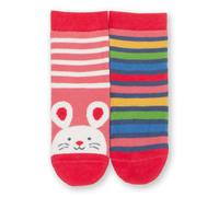 Baby socks Kite Mouse Grippy (x2) Multicolore 3/6 mois